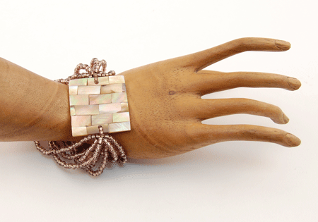 BRACCIALI ELASTICI 10 FILI MADREPERLA PATCHWORK - Image 6