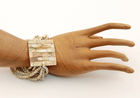 BRACCIALI ELASTICI 10 FILI MADREPERLA PATCHWORK - Image 8