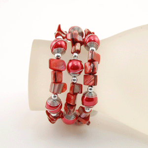 BRACCIALI IN METALLO E MADREPERLA COLORATE - Image 10