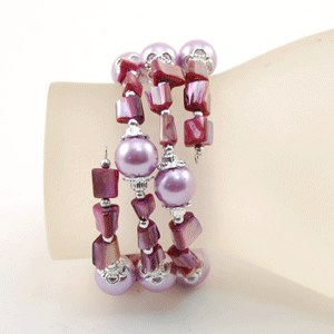 BRACCIALI IN METALLO E MADREPERLA COLORATE - Image 9