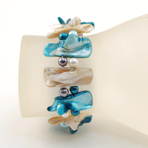 BRACCIALI RIGIDI APERTI MADREPERLA COLORATE - Image 12