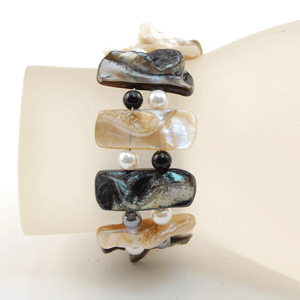 BRACCIALI RIGIDI APERTI MADREPERLA COLORATE - Image 14