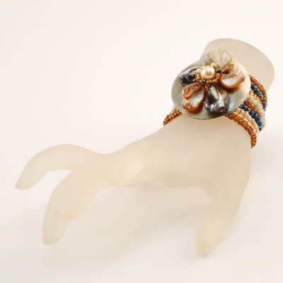 BRACCIALI ELASTICI CON FIORE MADREPERLA - Image 26