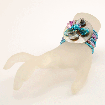 BRACCIALI ELASTICI CON FIORE MADREPERLA - Image 27