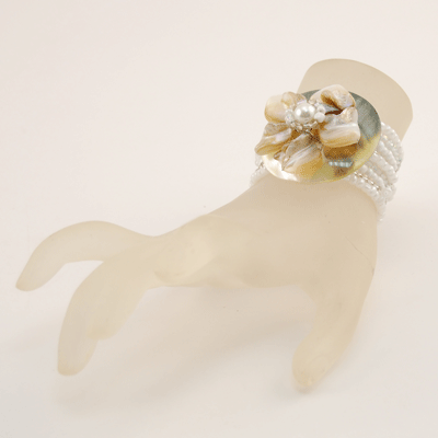 BRACCIALI ELASTICI CON FIORE MADREPERLA - Image 28