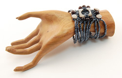 BRACCIALI ELASTICI CON CIONDOLO MADR. QUADRO