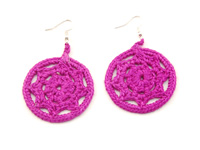 ORECCHINI IN COTONE A UNCINETTO