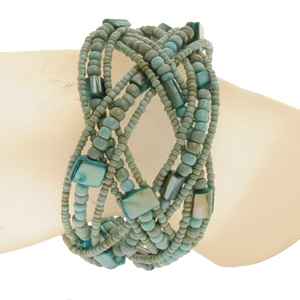 BRACCIALI RIGIDI DOPPIA TRECCIA C/MADREPERLA - Image 14