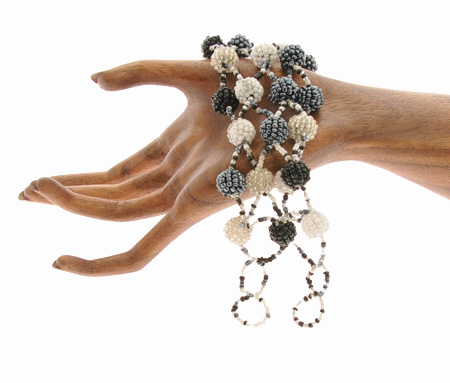 BRACCIALE APERTI 4 RIGHE PALLINE INTRECCIATE - Image 12