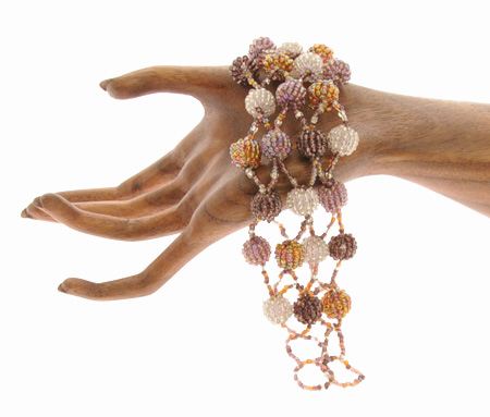 BRACCIALE APERTI 4 RIGHE PALLINE INTRECCIATE - Image 13