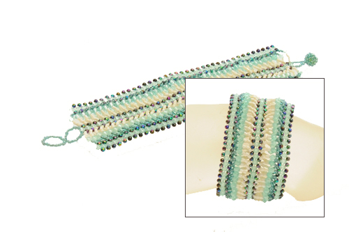 BRACCIALI APERTI CON PERLINE MULTIFILO - Image 24