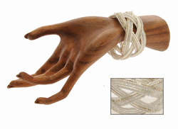 BRACCIALI RIGIDI DOPPIA TRECCIA STRIPE 4 FILI