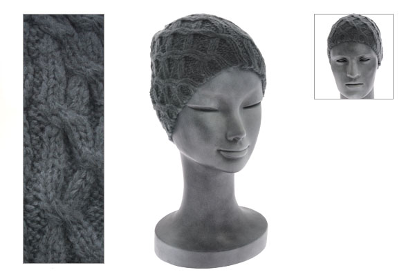 CUFFIA IN LANA LAVORATA A TRECCE - Image 13