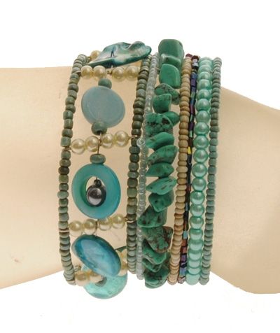 BRACCIALI RIGIDI TANGGA COIN MUTIARA CERAMIC STYLE - Image 19