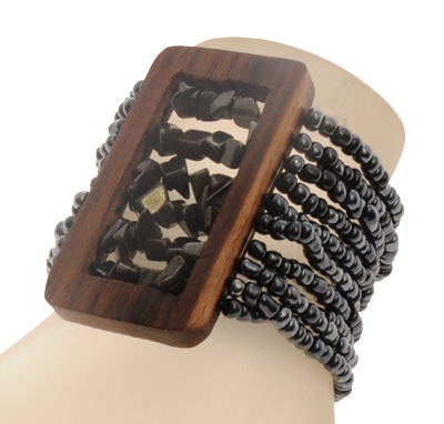 BRACCIALI ELASTICI 10 RIGHE KAYU RECTANGULAR COMB STONE - Image 8