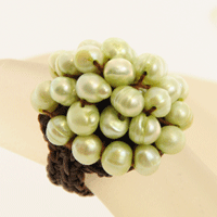 ANELLI CON PERLE E CORDINO CERATO