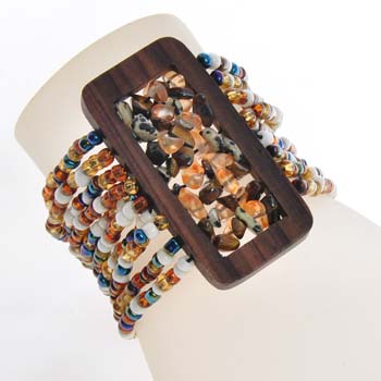 BRACCIALI ELASTICI 10 RIGHE KAYU RECTANGULAR COMB STONE - Image 20
