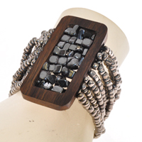 BRACCIALI ELASTICI 10 RIGHE KAYU RECTANGULAR COMB STONE