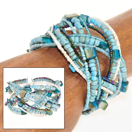 BRACCIALI RIGIDI DOPPIA TRECCIA C/MADREPERLA STRIPE - Image 13