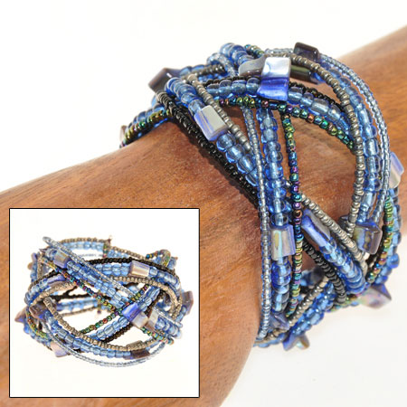 BRACCIALI RIGIDI DOPPIA TRECCIA C/MADREPERLA STRIPE - Image 14