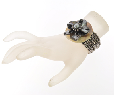 BRACCIALI ELASTICI CON FIORE MADREPERLA - Image 34