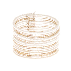 BRACCIALETTI RIGIDI CON PERLINE 18 FILI