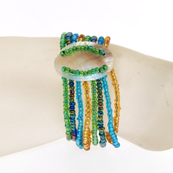 BRACCIALI PERLINE 8 FILI OVALE MADREPERLA SMALL