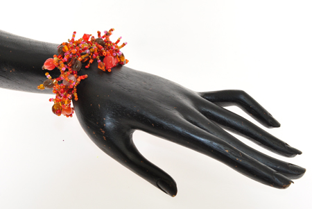 BRACCIALI CORALLO CON PERLE IN VETRO - Image 6