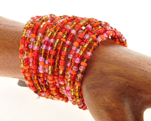 BRACCIALI PERLINE RIGIDI 15 RIGHE ETHNIC - Image 6