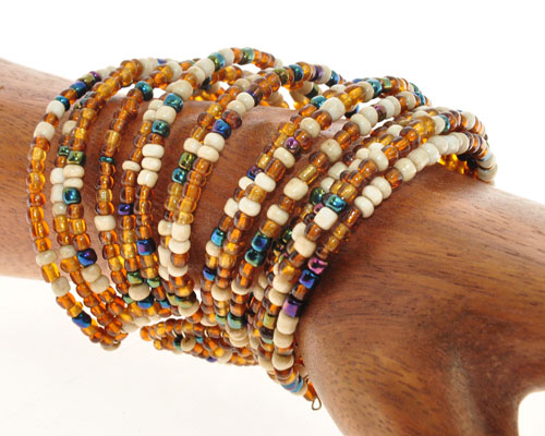 BRACCIALI PERLINE RIGIDI 15 RIGHE ETHNIC - Image 7