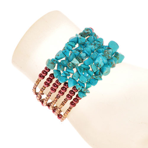 BRACCIALI RIGIDI 6 FILI CON PERLINE E PIETRE - Image 16