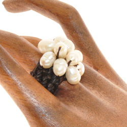 ANELLI THAI GRAPPOLO CON PERLE DI FIUME