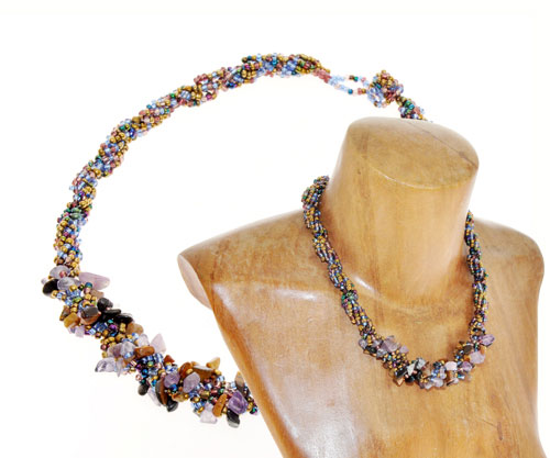 COLLANE CON PERLINE INTRECCIATE E PIETRE - Image 26