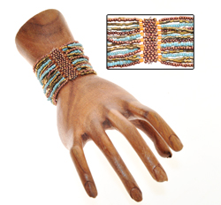 BRACCIALI PERLINE TUBE BUTTERFLY CM 5