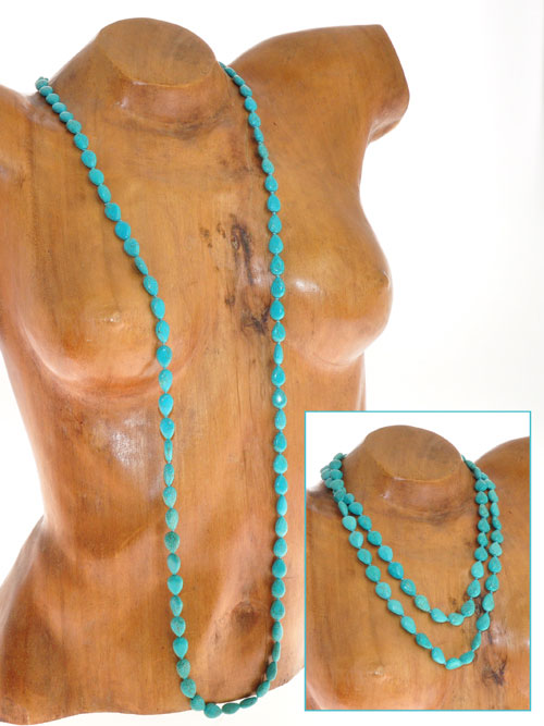 COLLANA TURCHESE EXTRALONG PERLE MEDIE - Image 3