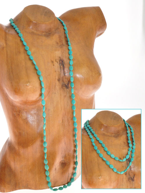 COLLANA TURCHESE EXTRALONG PERLE MEDIE - Image 6