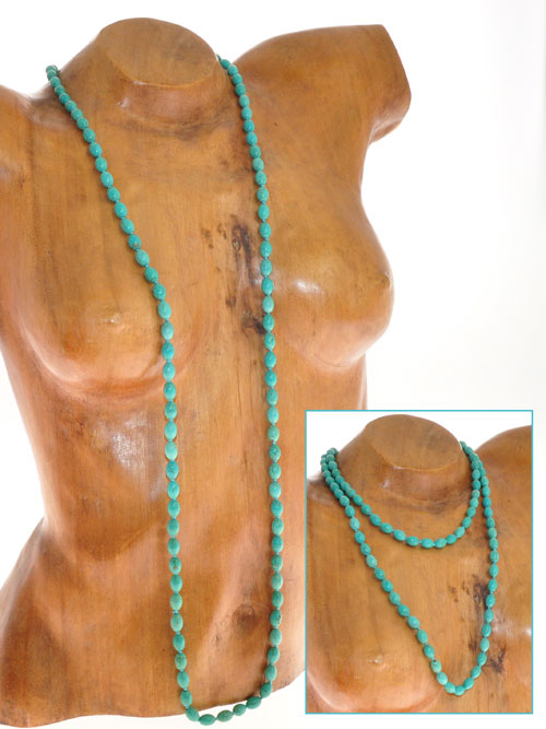 COLLANA TURCHESE EXTRALONG PERLE MEDIE - Image 7