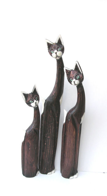 GATTO COLLO LUNGO NERO CRACKING CM 75