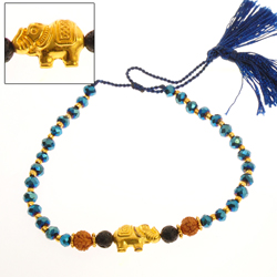BRACCIALI TASSEL ELEFANT GANITRI LAVA ORO