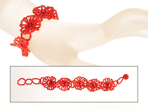 BRACCIALI 5 FLOWER CRYSTAL AMBURADUL STRIPE - Image 8