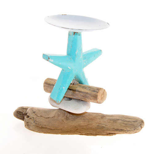 PORTACANDELE COMB LEGNO MOTIF STELLA MARINA - Image 3