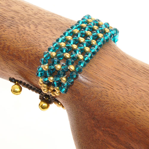 BRACCIALI 6 LINES CRYSTAL INDIA COMB WITH BUTTON - Image 10