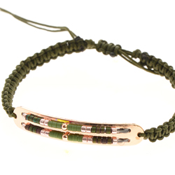 BRACCIALI MIYUKI DOUBLE STRIPE ROSE PLATED