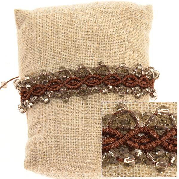 BRACCIALI MACRAME ONDA BALIK COMB KRISTAL 4 MILI - Image 5