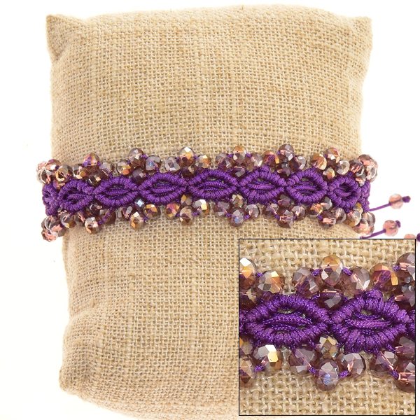 BRACCIALI MACRAME ONDA BALIK COMB KRISTAL 4 MILI - Image 7