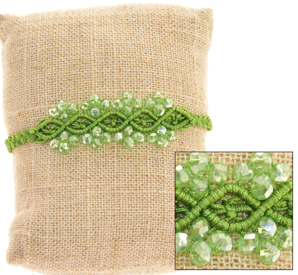 BRACCIALI MACRAME SOGAN MOTIF COMB KRISTAL - Image 4