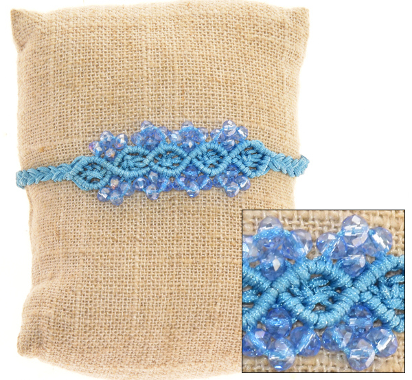 BRACCIALI MACRAME SOGAN MOTIF COMB KRISTAL - Image 6