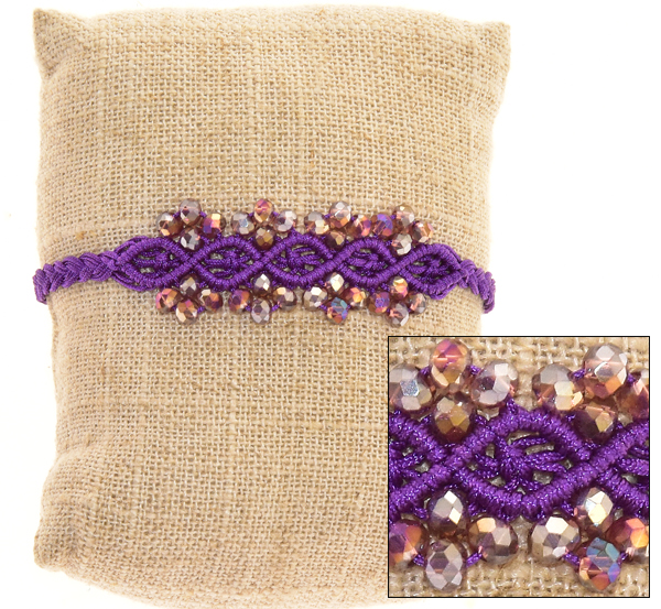 BRACCIALI MACRAME SOGAN MOTIF COMB KRISTAL - Image 7