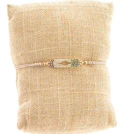 BRACCIALI STRING WITH ZIRCON RETTANGOLARE TEMBUS STYLE