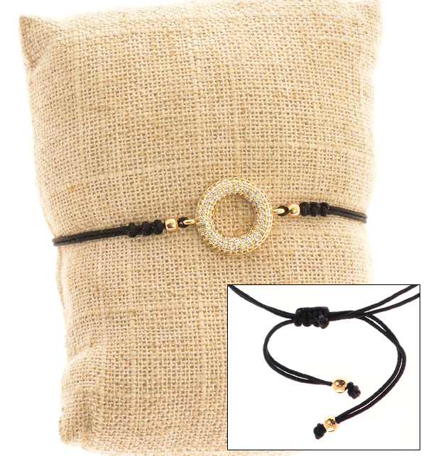 BRACCIALI STRING WITH ZIRCON DONUT HOLE - Image 2